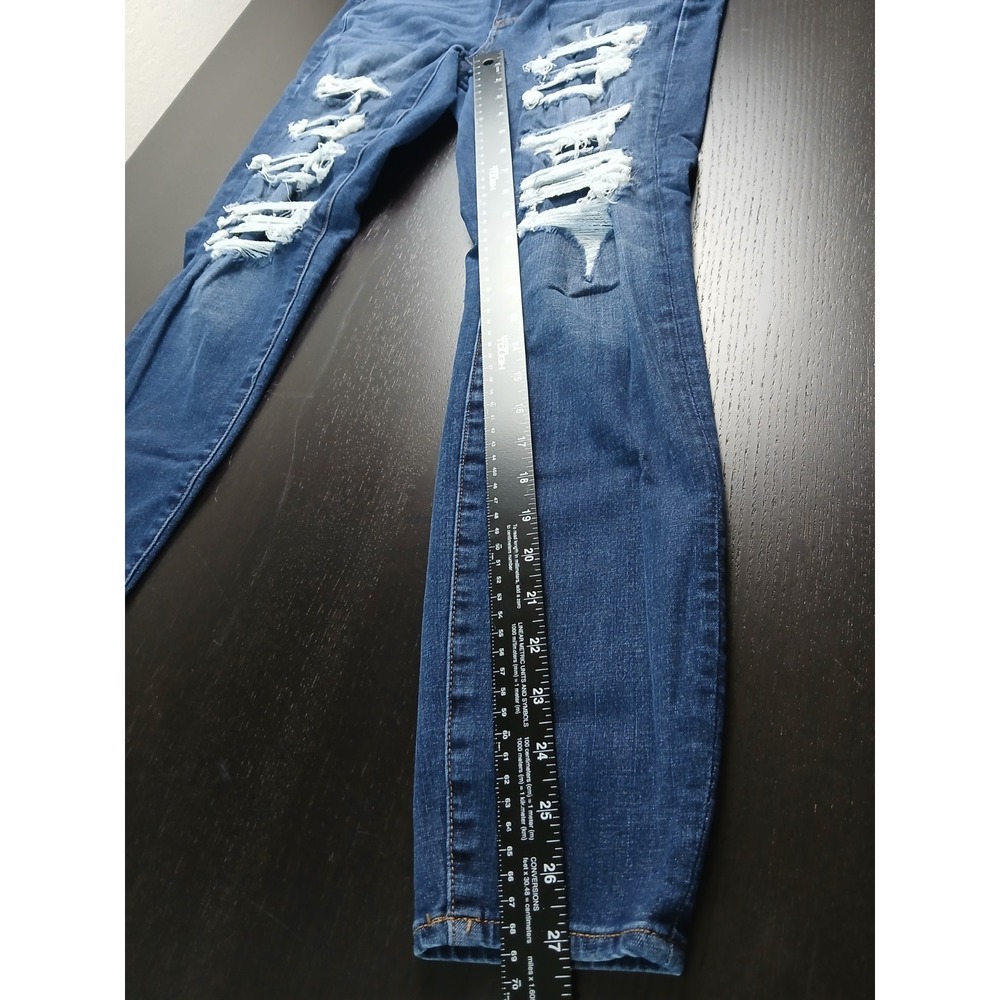 American Eagle 360 NexLevel Stretch Skinny Jeans Women Sz 8 High Rise Jegg #447C - Picture 6 of 7
